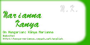 marianna kanya business card